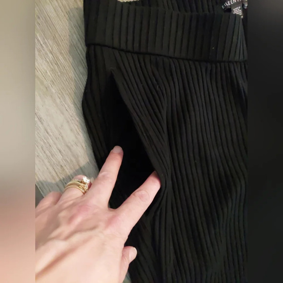 Eileen Fisher Ribbed Knit Pull-on pant black Minimalist Medium - Picture 9 of 9